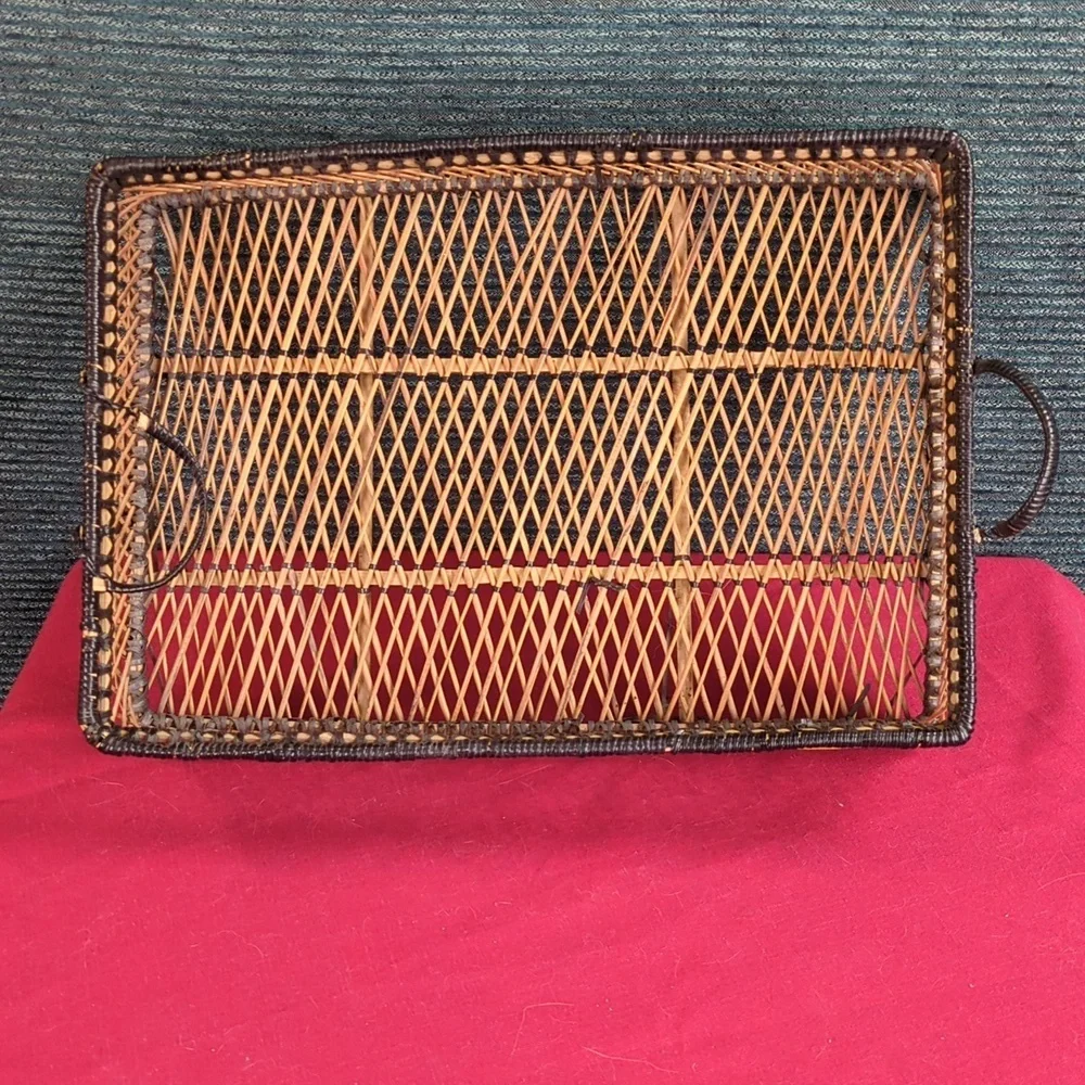 Vintage Cane & Wicker Basket